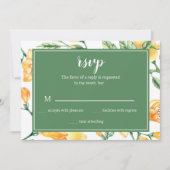 Moderne La Dolce vita Lemon RSVP Uitnodiging (Voorkant)