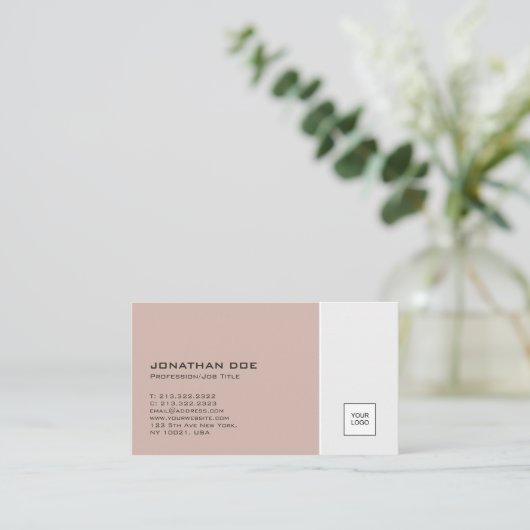 Moderne laag met Logo professionele elegante kleur Visitekaartje (Staand voorkant)