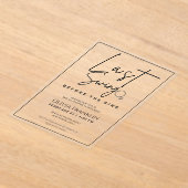 Moderne laatste schommeling vóór het ringende vrij acryl uitnodigingen (Laagn)