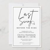 Moderne laatste schommeling vóór het ringende vrij kaart (Voorkant)