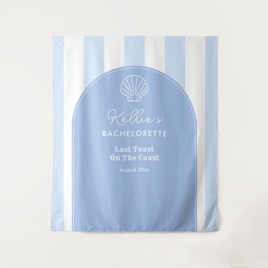 Moderne Laatste Toast Bachelorette Foto Achtergron Wandkleed (Voorkant)