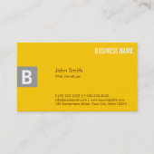 Moderne Label Cloud Yellow Web Design Visitekaartj (Voorkant)