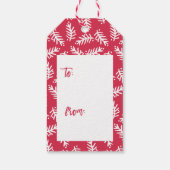 Moderne Label met heldere kerstcadeaus voor pensee Cadeaulabel (Achterkant)