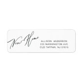 Moderne label voor nieuw thuisretouradres (Voorkant)