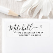 Moderne label voor retournering label bruiloft (Insitu)