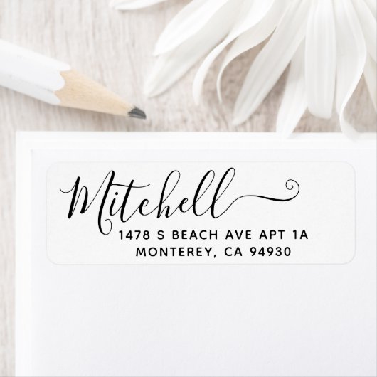 Moderne label voor retournering label bruiloft (Insitu)