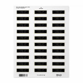 Moderne label voor zwart-wit en Gold geometric Ret (Full Sheet)