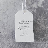 Moderne Labels voor het welkomstcadeau voor bruilo Cadeaulabel