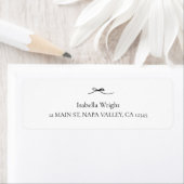 Moderne labels voor retouradressen met boog (Insitu)