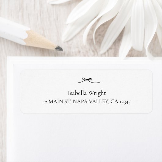 Moderne labels voor retouradressen met boog (Insitu)