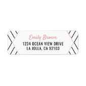 Moderne labels voor zwart en zwart retouradres (Voorkant)