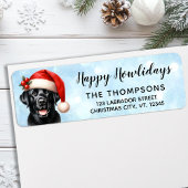 Moderne Labrador Retriever Christmas Retouradres Etiket