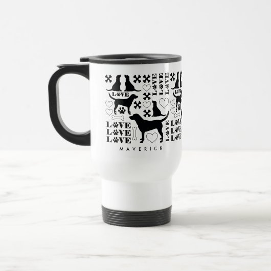 Moderne labrador Retriever Honden & Love Paws Reisbeker (Links)
