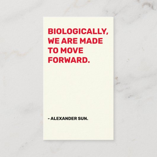 Moderne lade en ivoren lade visitekaartje (Achterkant)