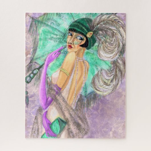 Moderne Lady Jigsaw Puzzel (Verticaal)