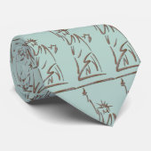 Moderne Lady Liberty Copper Patina op Glacier Blue Stropdas (Opgerold)