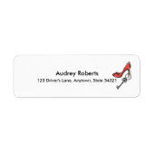 Moderne Lady's Change of Address Key & High Heel Etiket (Voorkant)