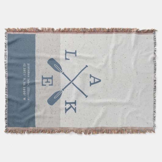 Moderne Lake House Aangepaste Coördinaten Deken (Voorkant)