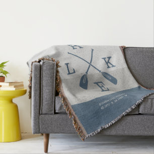 Moderne Lake House Aangepaste Coördinaten Deken