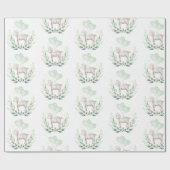 Moderne Lamb-Baby met ballon en groen Cadeaupapier (Vlak)