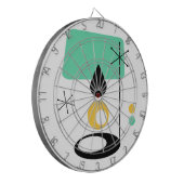 moderne lamp met blauw goud in de midden - eeuw dartbord (Voorkant Links)