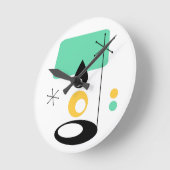 moderne lamp met blauw goud in de midden - eeuw ronde klok (Hoek)