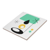 moderne lamp met blauw goud in de midden - eeuw tegeltje (Zijkant)