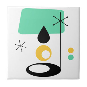 moderne lamp met blauw goud tegeltje