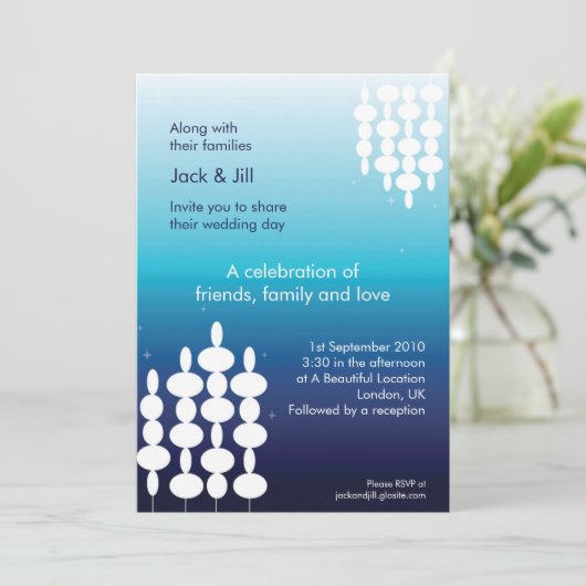 Moderne lampjes 5x7 kaart (Staand voorkant)