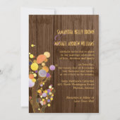 Moderne land bomen rustieke ranch bruiloft kaart (Achterkant)