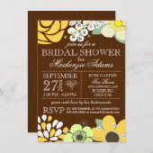 Moderne Land Zonnebloem Bruids Trouwdouche Kaart (Voorkant / Achterkant)