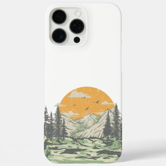 Moderne landelijke bergbossen Case-Mate iPhone case (Achterkant)