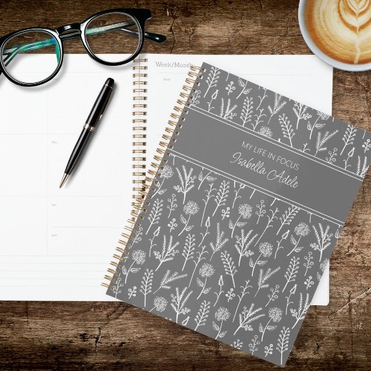 Moderne landelijke bladpatronen planner