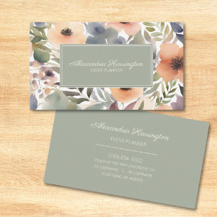 Moderne landelijke bloemen visitekaartje