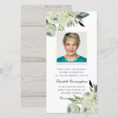 Moderne Landelijke Roestieke Waterverf Bloemige He Bedankkaart (Voorkant / Achterkant)