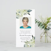 Moderne Landelijke Roestieke Waterverf Bloemige He Bedankkaart (Staand voorkant)