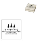Moderne Landelijke Sparren Script Retouradres Stem Rubberstempel (Gestempeld)
