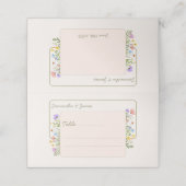 Moderne Landelijke Wilde Bloemen Bruiloft Plaatskaartje (Buitenkant ongevouwen)