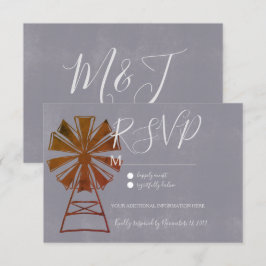 Moderne landelijke windmolen steen kaart