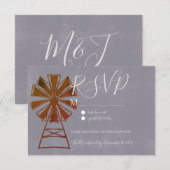 Moderne landelijke windmolensteen kaart (Voorkant / Achterkant)