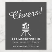 Moderne landenquête wijn etiket (Enkel label)