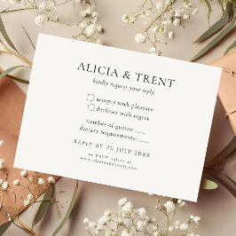 Moderne Landgoed RSVP Kaart | Minimalistisch Elega