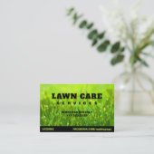 *~* Moderne Landscaping Green Grass Lawn Care Visitekaartje (Staand voorkant)