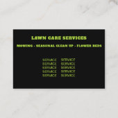 *~* Moderne Landscaping Green Grass Lawn Care Visitekaartje (Achterkant)