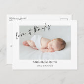 Moderne Landschap Kalligrafie Geboorteaankondiging Briefkaart (Voorkant / Achterkant)