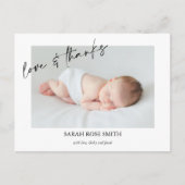 Moderne Landschap Kalligrafie Geboorteaankondiging Briefkaart (Voorkant)