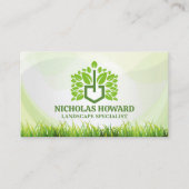 Moderne landschapsarchitectuur Logo | Gras Visitekaartje (Voorkant)
