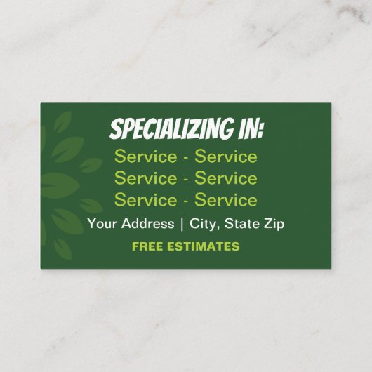 Moderne landschapsarchitectuur met dubbelzijdig zi visitekaartje (Achterkant)