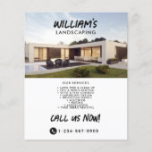 Moderne Landschapsarchitectuur Tuinontwerper Lansc Flyer (Voorkant)