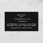 Moderne landschapsarchitectuur visitekaartje (Achterkant)